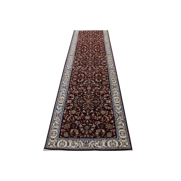 Wahi Rugs Traditional Fine Nain Design Wool/silk Hand Knotted Rug 2
