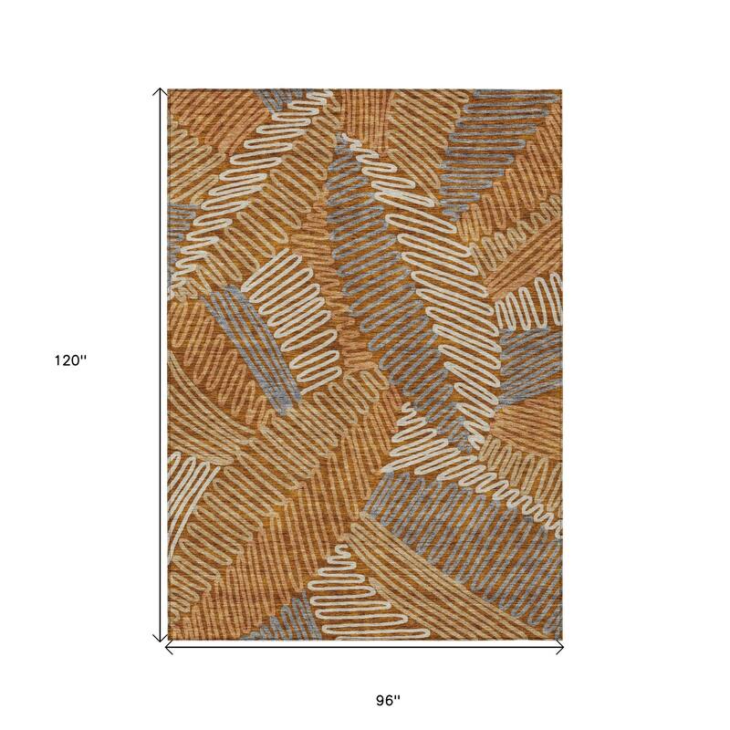 HomeRoots Floral Transitional Rectangle Outdoor Rug