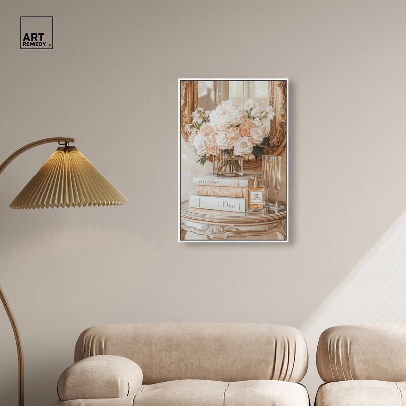 Mirror and Classy Glam Books Canvas by Art Remedy