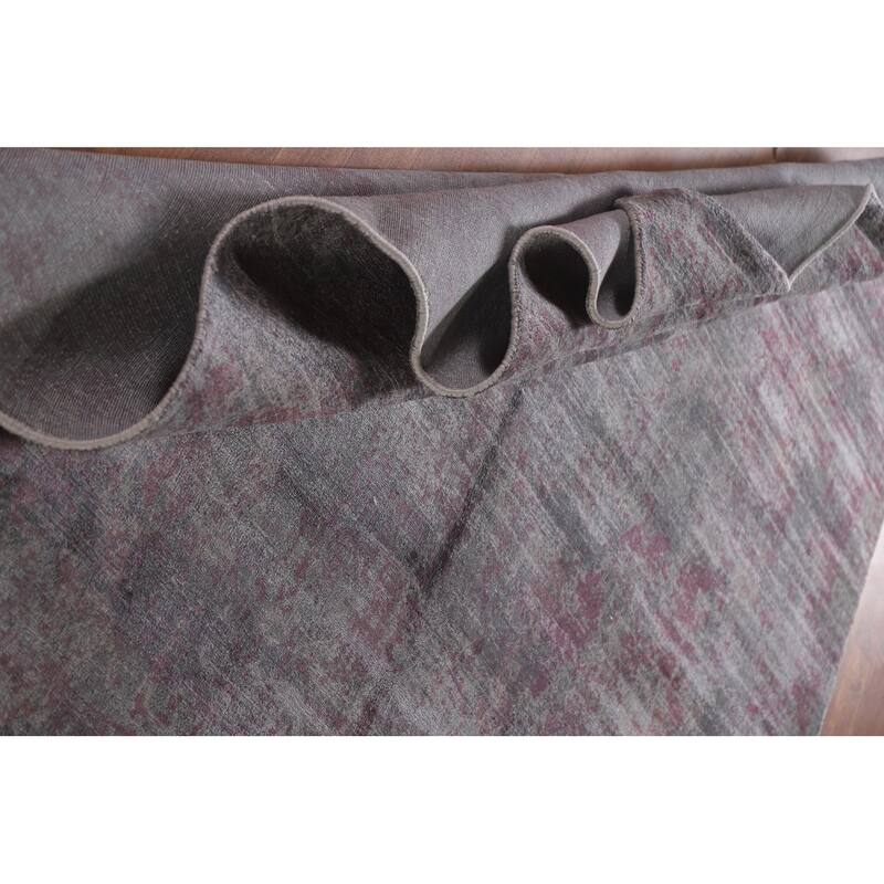 Modern Abstract Rug Handmade Bedroom Wool Carpet - 6'7"x 9'5"