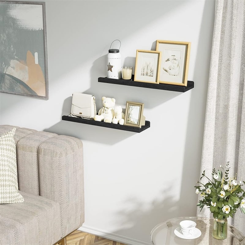 Floating Shelves Wall Mounted Set of 2 24 Inch - 24"D x 5.9"W x 1.6"H