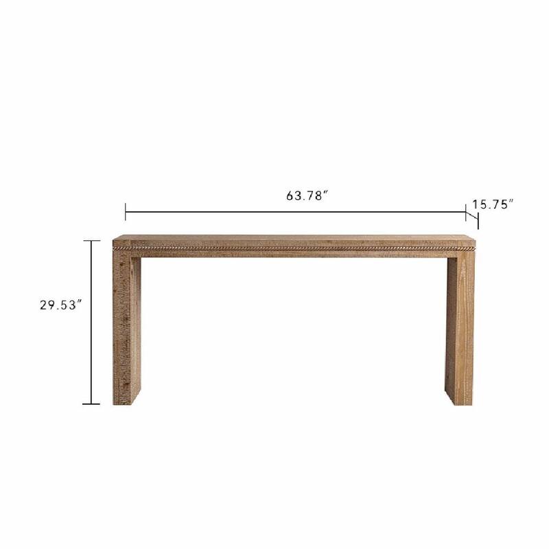 Console Table with Solid Wood for Living Room, Long Sofa Table Behind Couch