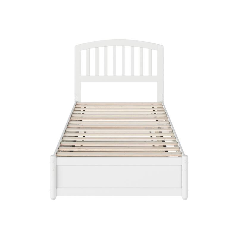 Lucia Platform Bed with Panel Footboard and Twin Trundle