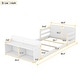 preview thumbnail 14 of 18, Twin Floor Bed with Guardrail and Storage Footboard, Grey