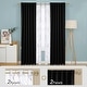 preview thumbnail 57 of 65, Deconovo Mix & Match Blackout and Bronze Print White Sheer 4 Piece Curtain Panel Set 52x108 Inch - Black
