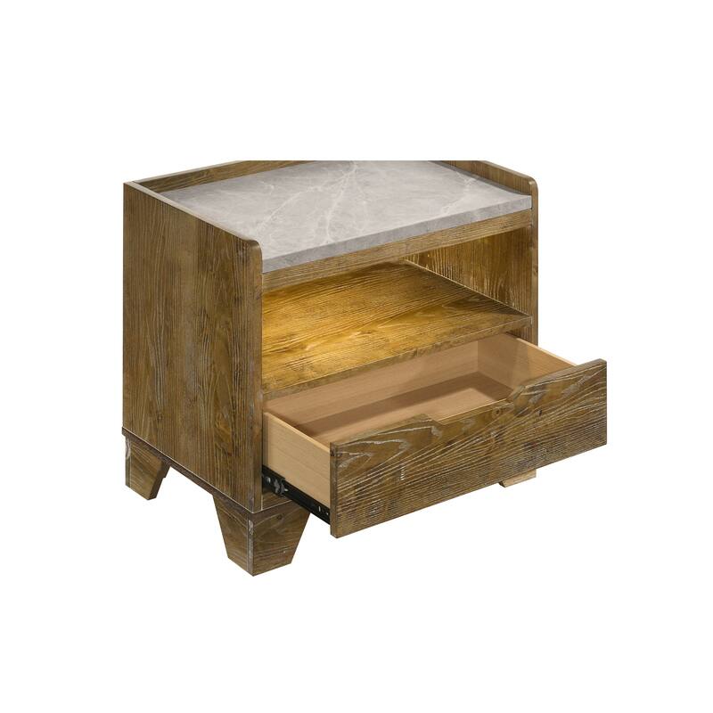 1-Drawer Nightstand with Integrated LED