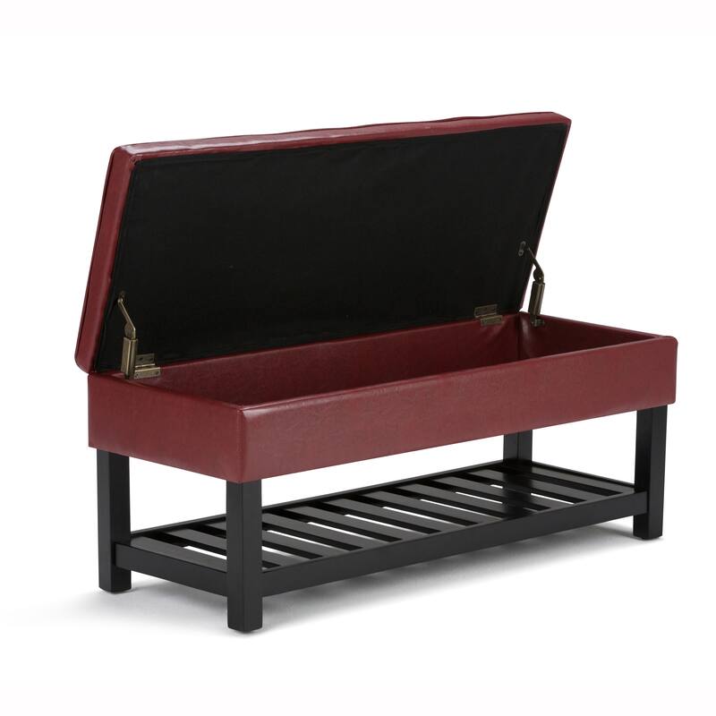 WYNDENHALL Essex 44 inch Wide Transitional Rectangle Ottoman Bench