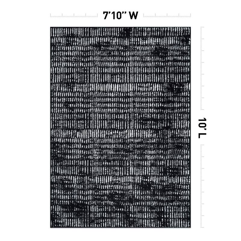 World Rug Gallery Bohemian Minimalist Stripe Desing Area Rug