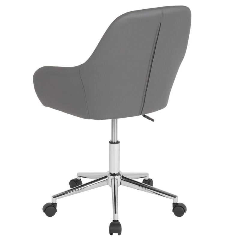 Home & Office Mid-Back LeatherSoft Upholstered Swivel Chair