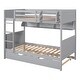 preview thumbnail 8 of 6, Twin Bunk Bed with Bookshelf, Trundle, and Playful Design