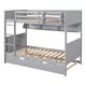 preview thumbnail 8 of 14, Twin-Over-Twin Bunk Bed，Separable Bunk Bed with Bookshelf and Twin size Trundle,for Bedroom