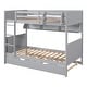 preview thumbnail 8 of 22, Twin-Over-Twin Bunk Bed with Twin size Trundle , Separable Bunk Bed with Bookshelf for Bedroom