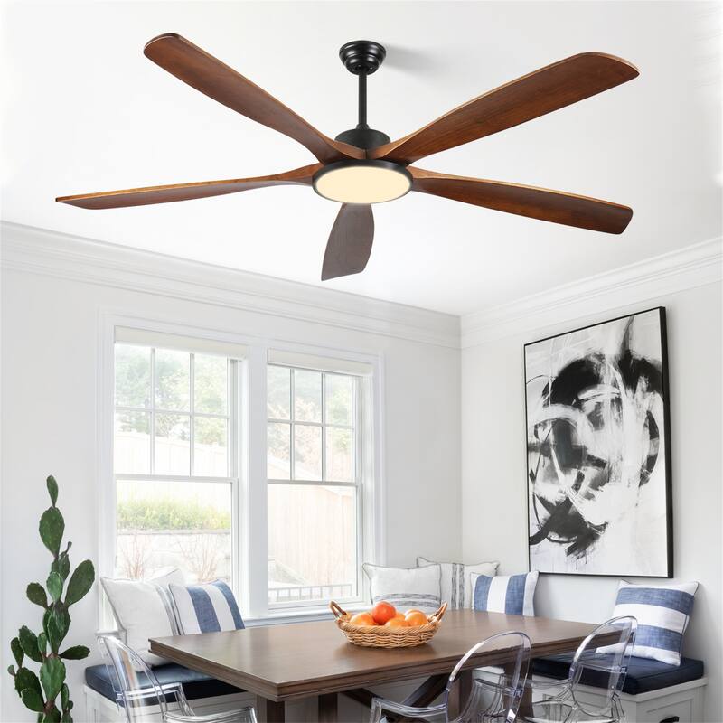72-inch Large Outdoor Ceiling Fan with Remote Control and Light
