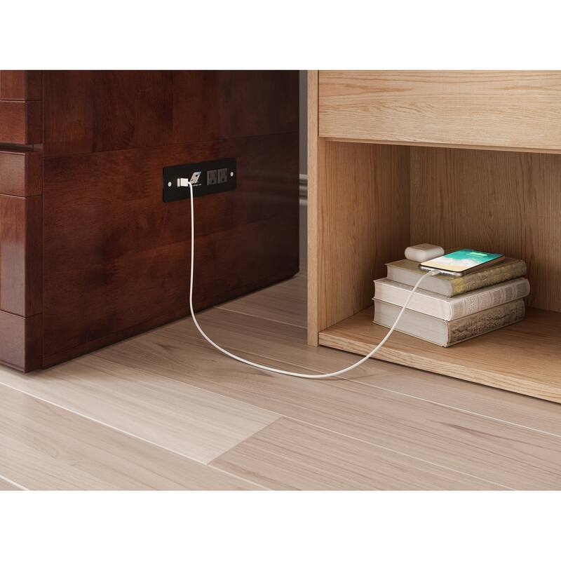 Hamilton Murphy Bed Chest with Storage Drawer and Built-In Charger
