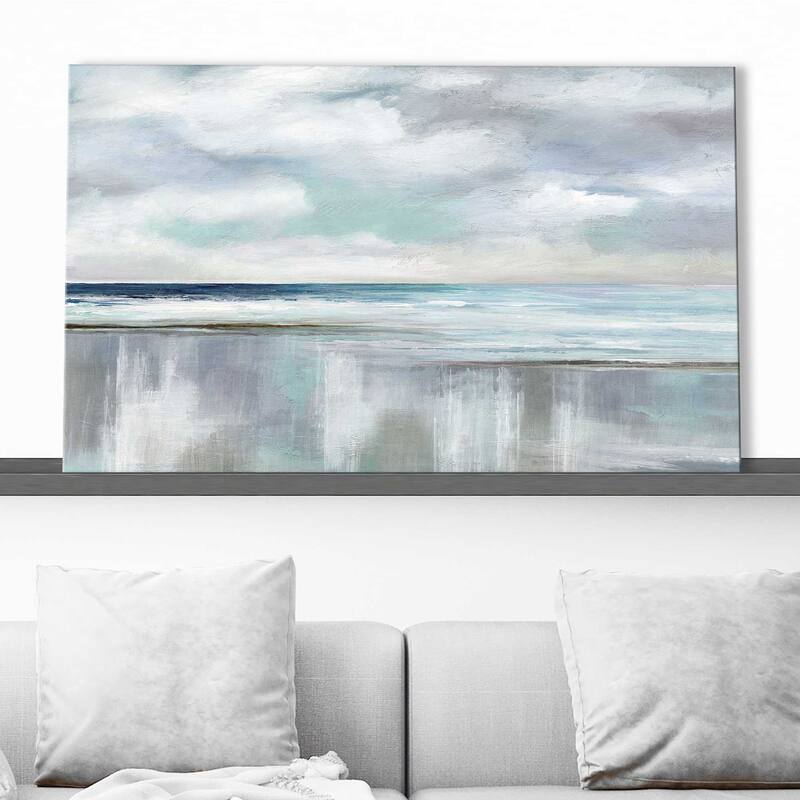 "Cyan Sunrise" by Nan Print on Canvas
