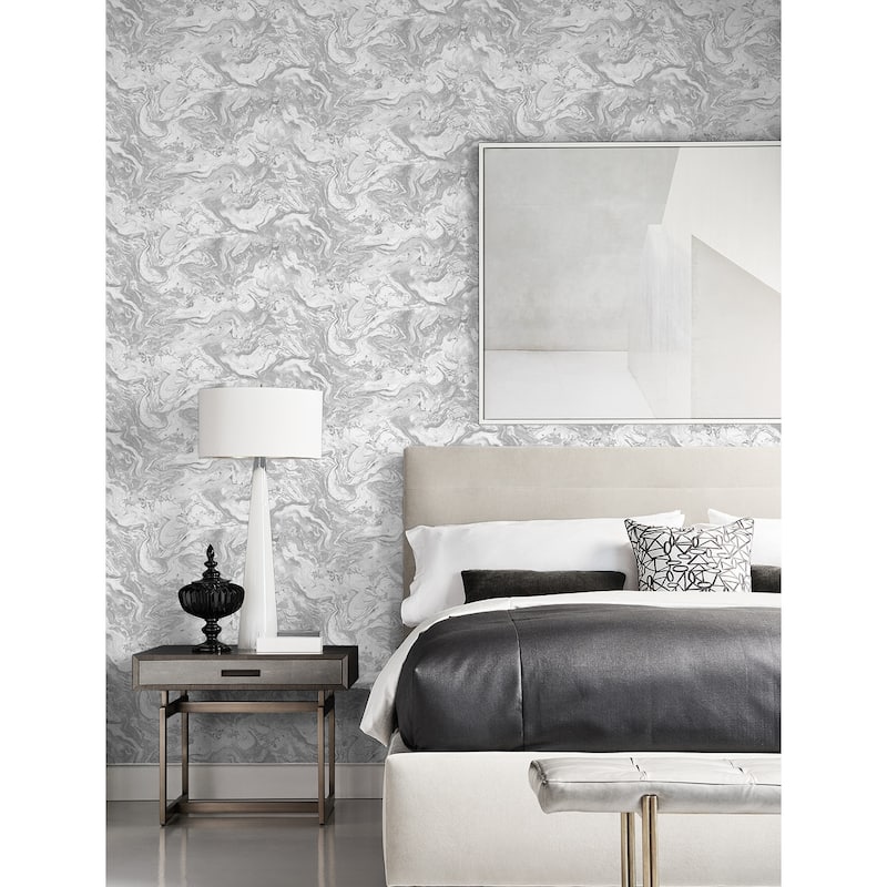 Luxe Haven Faux Marble Peel and Stick Wallpaper