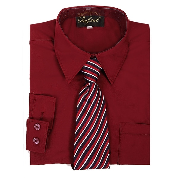 boys red dress shirt