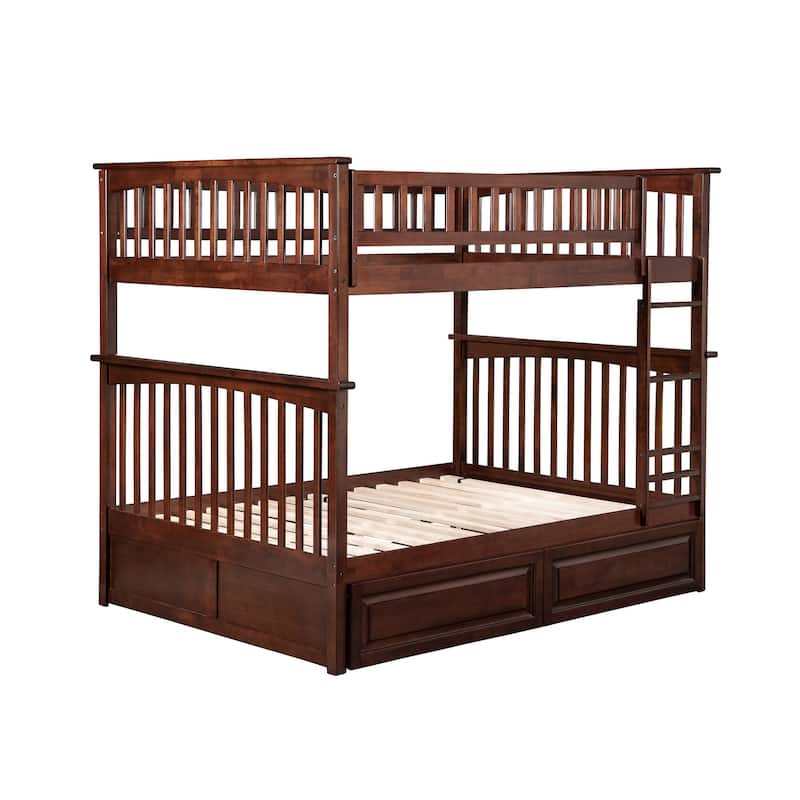 Bunk Bed with Drawers - Charm Design, Sturdy Frame & Turbo Charger