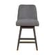 preview thumbnail 63 of 176, Amalie Upholstered Bar Stool, Swivel Counter Height Stool with Solid Wood Frame