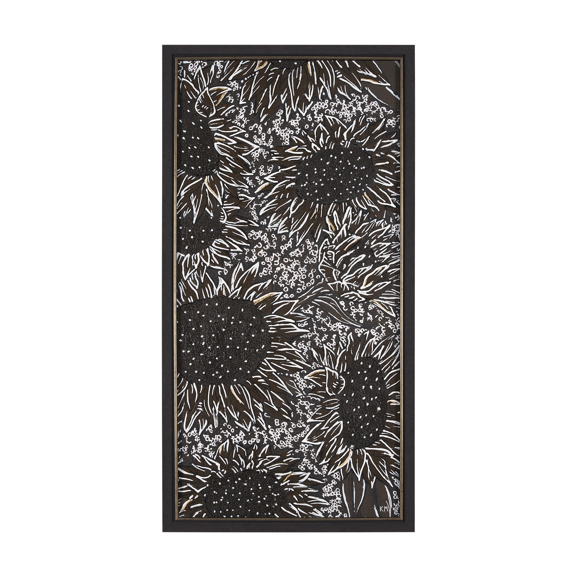 Mercana Sunflower Fest III by Mercana Studio a Hand Embellished Textured Framed Art Print