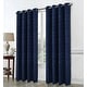 preview thumbnail 12 of 13, Calypso Shimmer Marble Window Curtain Navy Blue