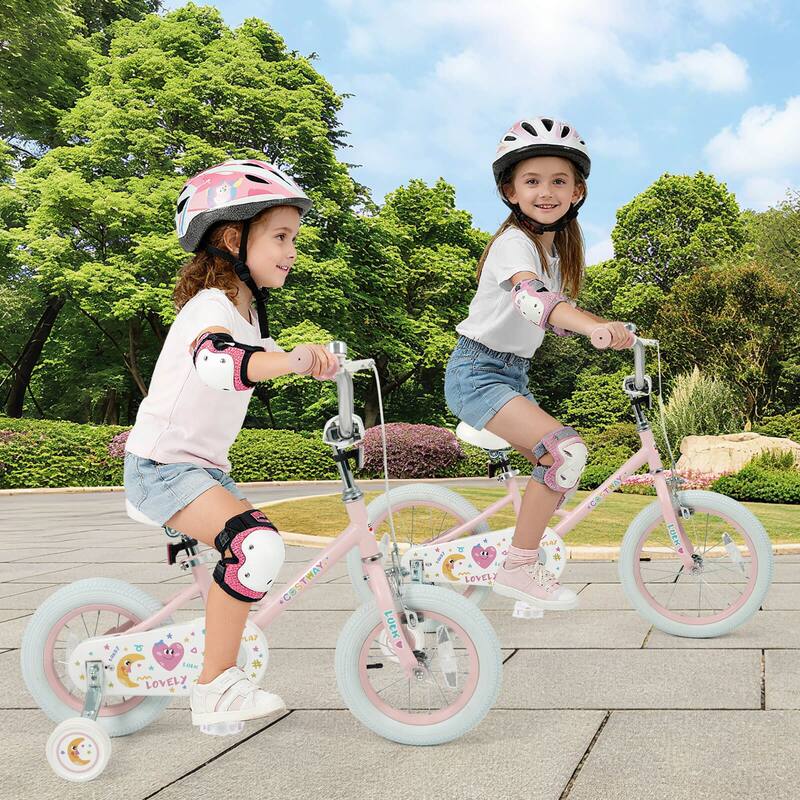 Costway 12/14/16/18 Inch Kids Bike for Girls Boys Age 3-8 Years with - See Details