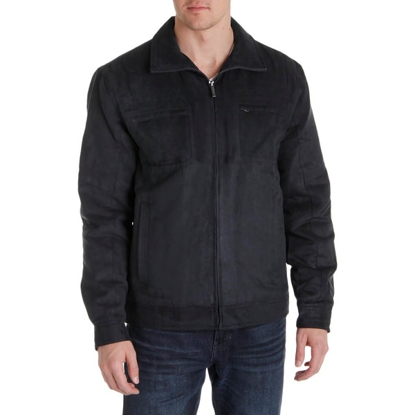 London Fog Mens Coat Winter Microsuede