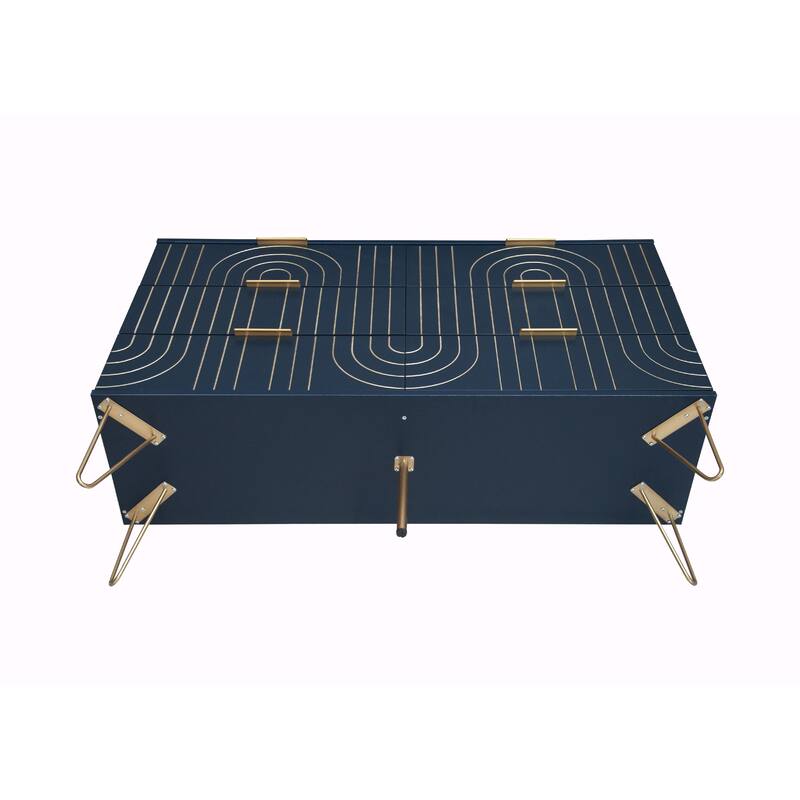 Modern 6-Drawer Dresser with Carving Design and Metal Handles