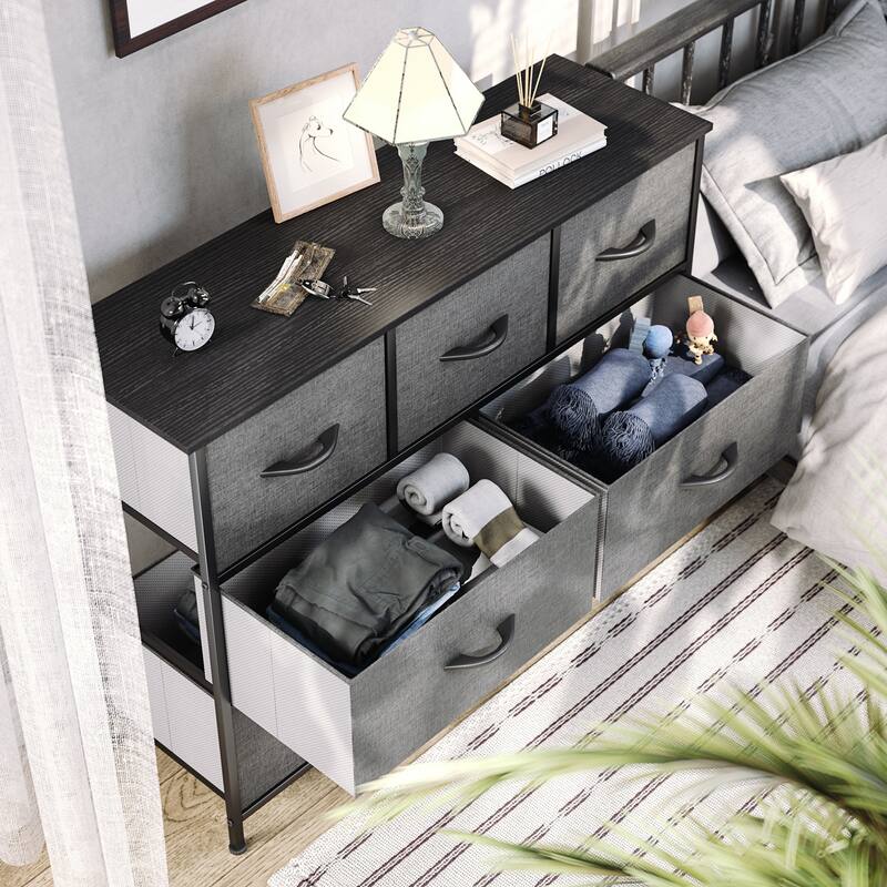 29.7" Modern Fabric 7 Drawer Storage Chest Tower
