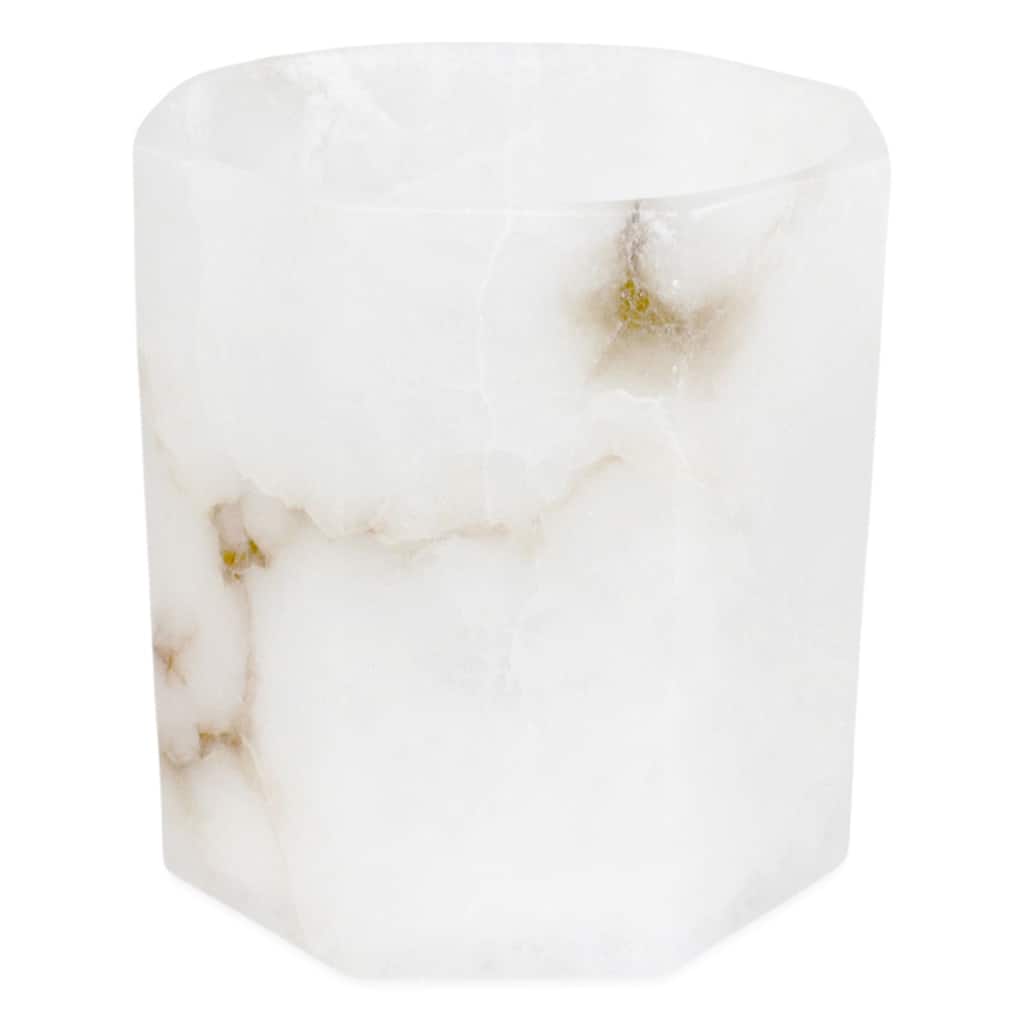 Med. Alabaster Octagonal Votive 6"Dia -ST