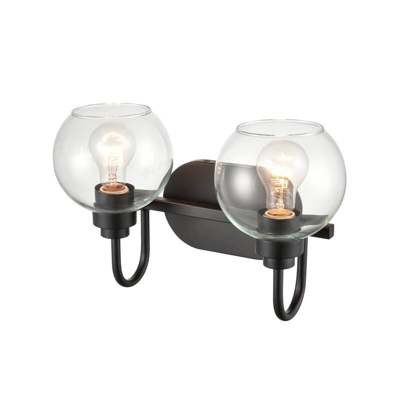929 Lighting 2 Light Matte Black Bathroom Vanity Light - Matte Black