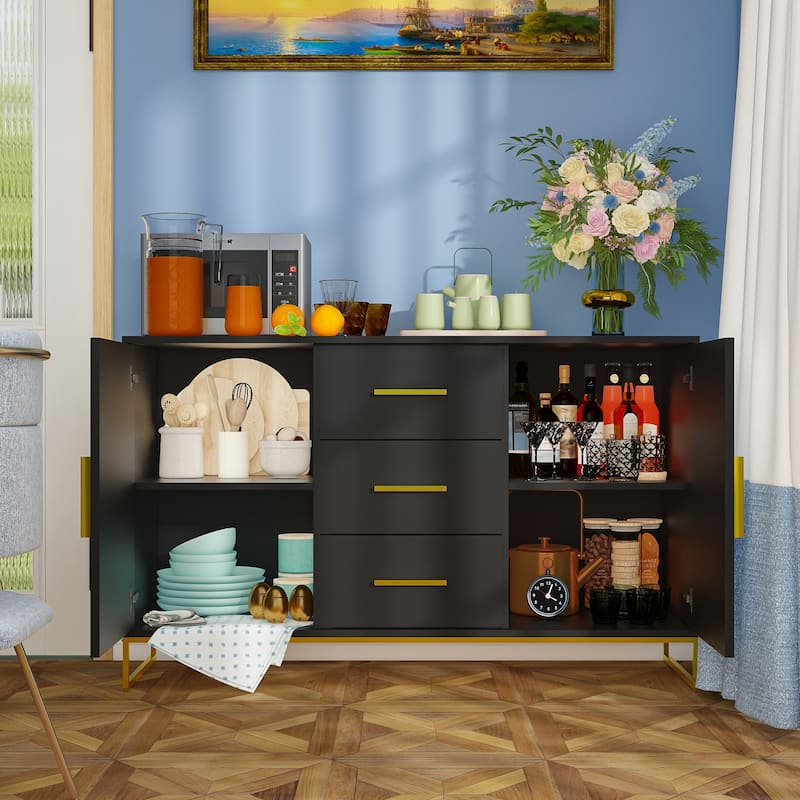 47.2"W x 29.3"H Sideboard Serving Buffet Storage Cabinet Cupboard