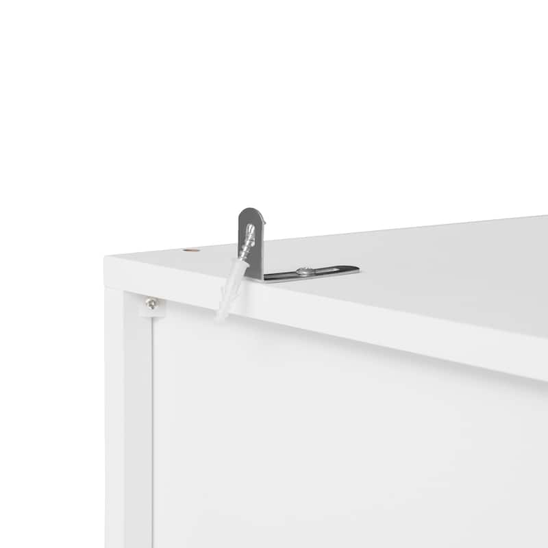 3 Drawer Wardrobe Armoire White Closet / Hollow Pattern Doors bedrooms Clothes Storage Cabinet