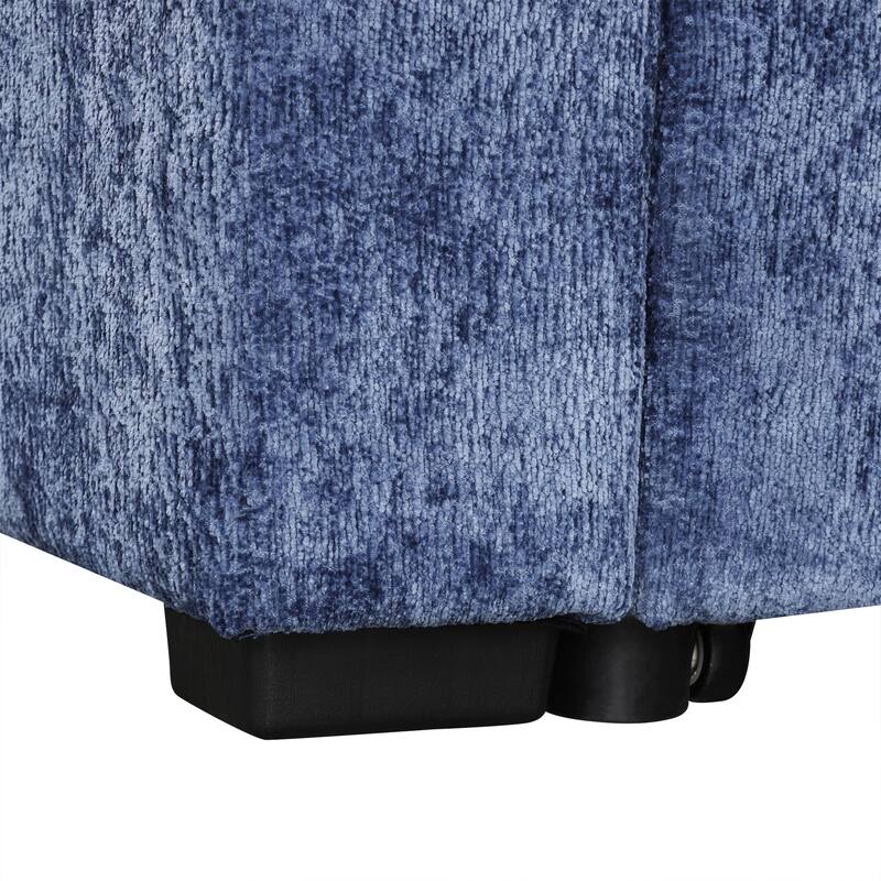 L-Shaped Pull Out Sleep Couch Bed Reversible Sleeper Sectional Sofa