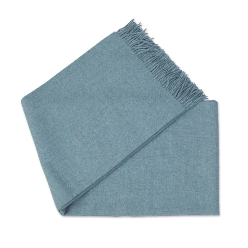 Novica Handmade Blissful Dream In Aqua Throw