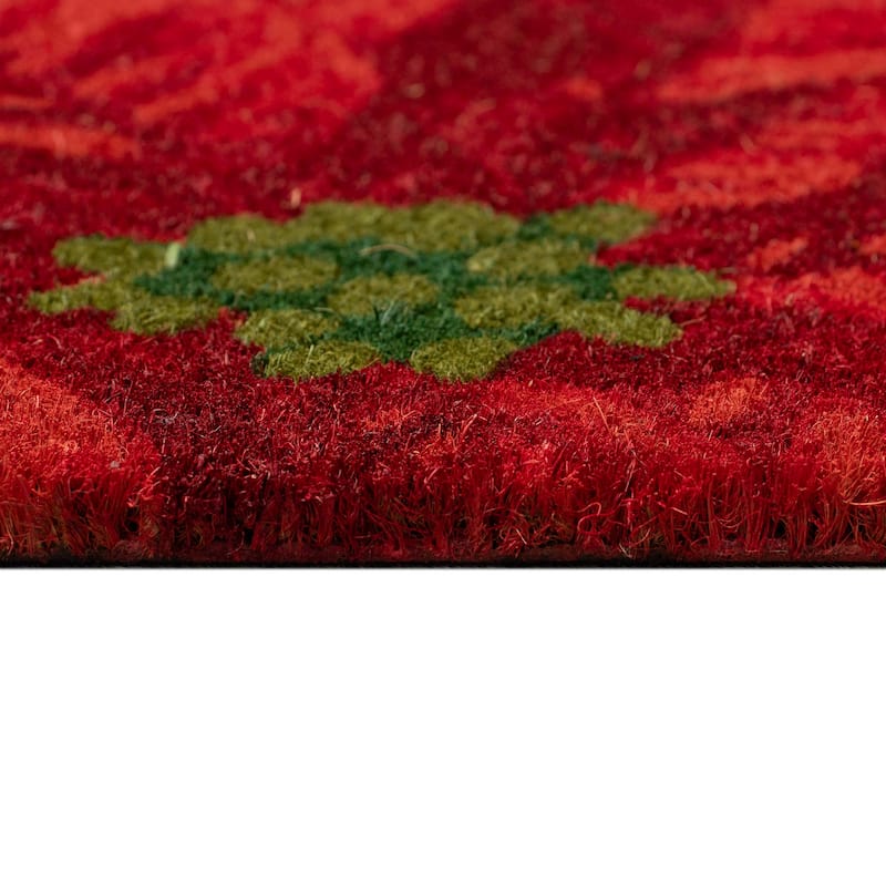 Liora Manne Natura Poinsettia Outdoor Mat Natural 1'6" x 2'6"
