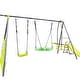 preview thumbnail 10 of 13, Six Function Metal Plastic Safe Swing Set with Mini Slide,Net and 31.5In Net Swing