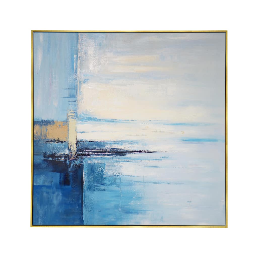 Pasargad Home Reflection Hand-Painted Landscape Oil Painting on Canvas