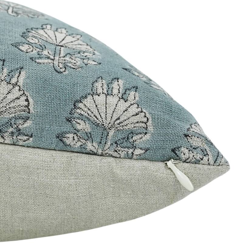 Linen Farmhouse Block print pillow Cover - Chatri