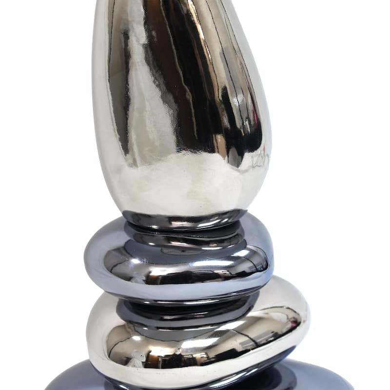 Lalia Home 21.5" Contemporary Ebb and Flow Stacked Stone Table Lamp - 21.5