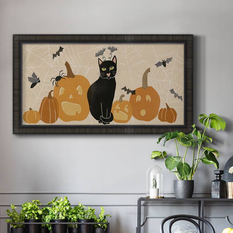 Pumpkin Patch Cats Collection D Premium Framed Canvas- Ready to Hang