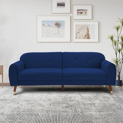 75'' Velvet Couch,Modern Loveseat Sofa with Round Armrest and Tight Back,2 Seater Sofa and Loveseat for Bedroom