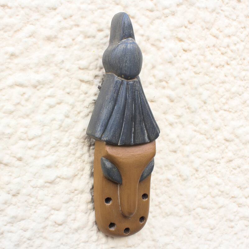 Novica Handmade The Hut African Wood Mask