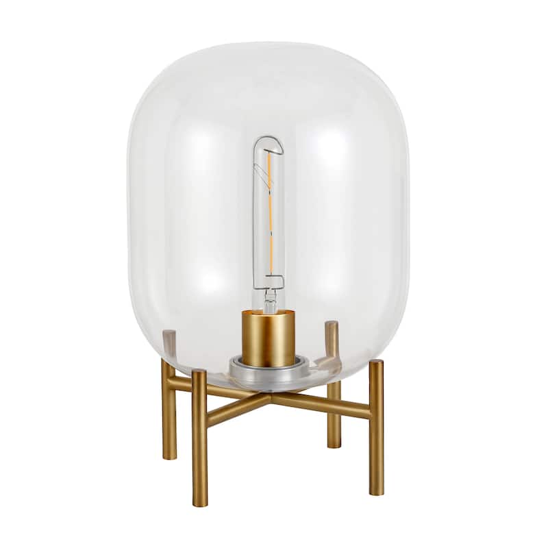 Carson Carrington Sagen Glass and Brass Table Lamp