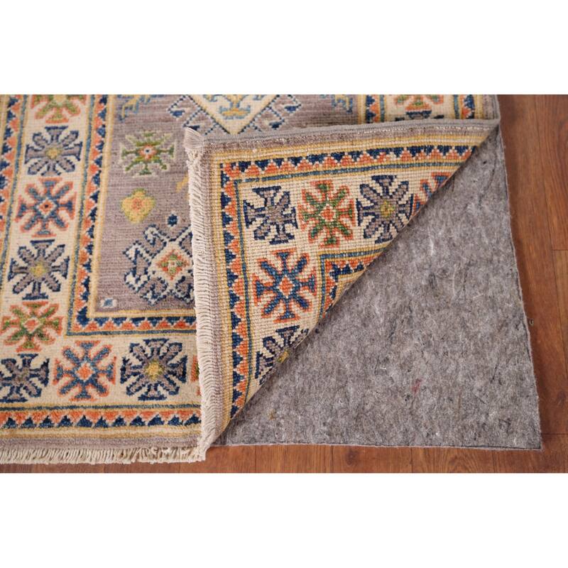 Geometric Kazak Accent Rug Handmade Oriental Wool Carpet - 2'1" x 2'10"