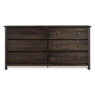 Modern Wood Dresser with 6 Drawers and Gold Handles for Bedroom - Bed Bath  & Beyond - 42294612