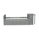 preview thumbnail 16 of 16, Twin Size Multifunctional Wood Platform Bed w/ Desk & Storage Shelf at the End of the Bed, Built-in Trundle & 3 Drawers, White