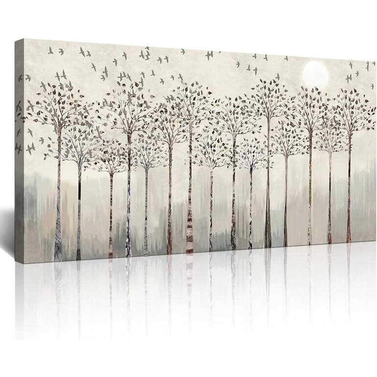 Wall Art - Modern Wall Decor Trees Landscape Abstract Pictures - 20 x 40