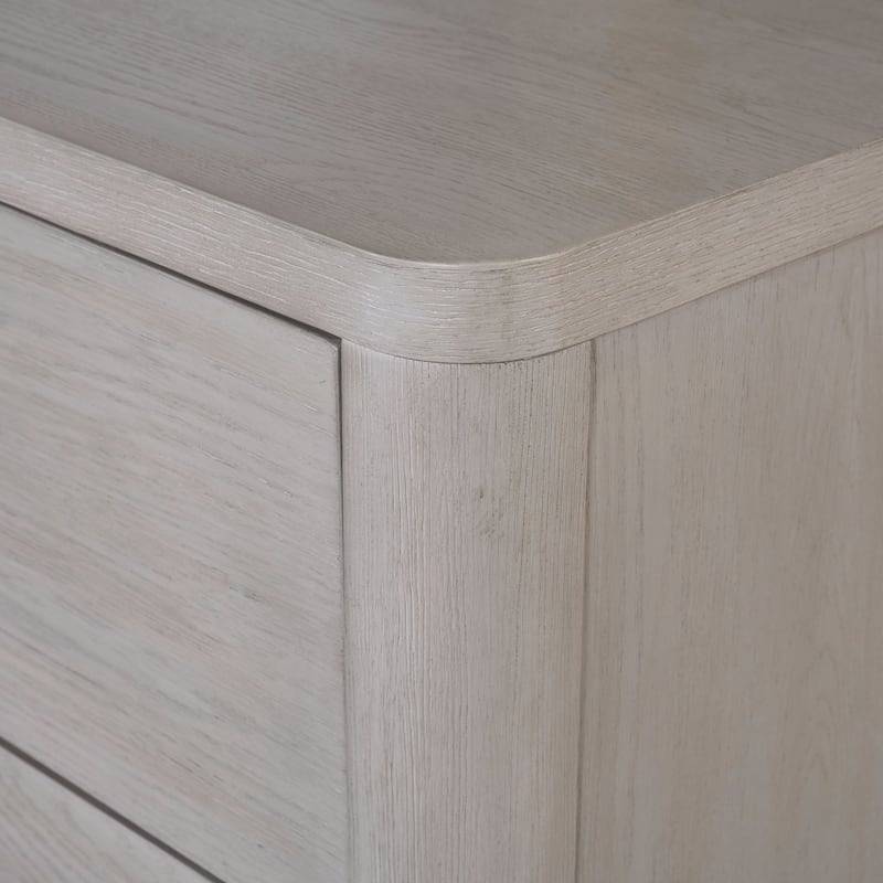 Furniture of America Rensite Modern Oak Solid Wood 5-Drawer Chest