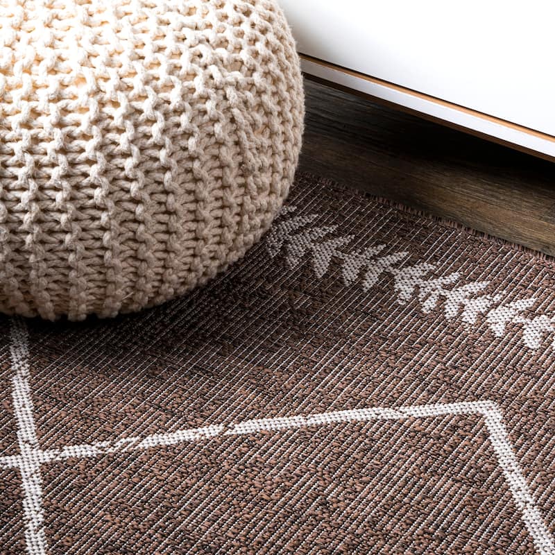 JONATHAN Y Kafel Tribal Diamond Trellis Indoor/Outdoor Area Rug